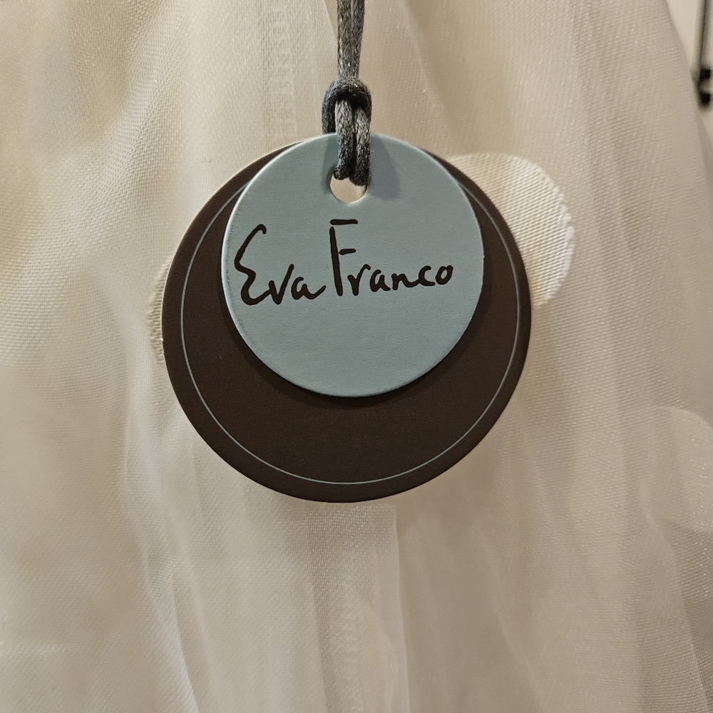 NWT - Anthropologie Eva Franco Sheer White Polka Dot Skirt - Picture 8 of 13